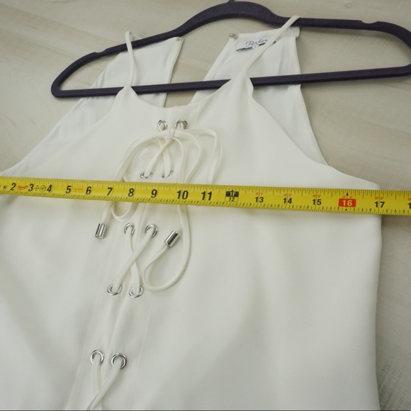 PARKER Estella Estella Grommeted Lace Up Top White - Picture 8 of 10
